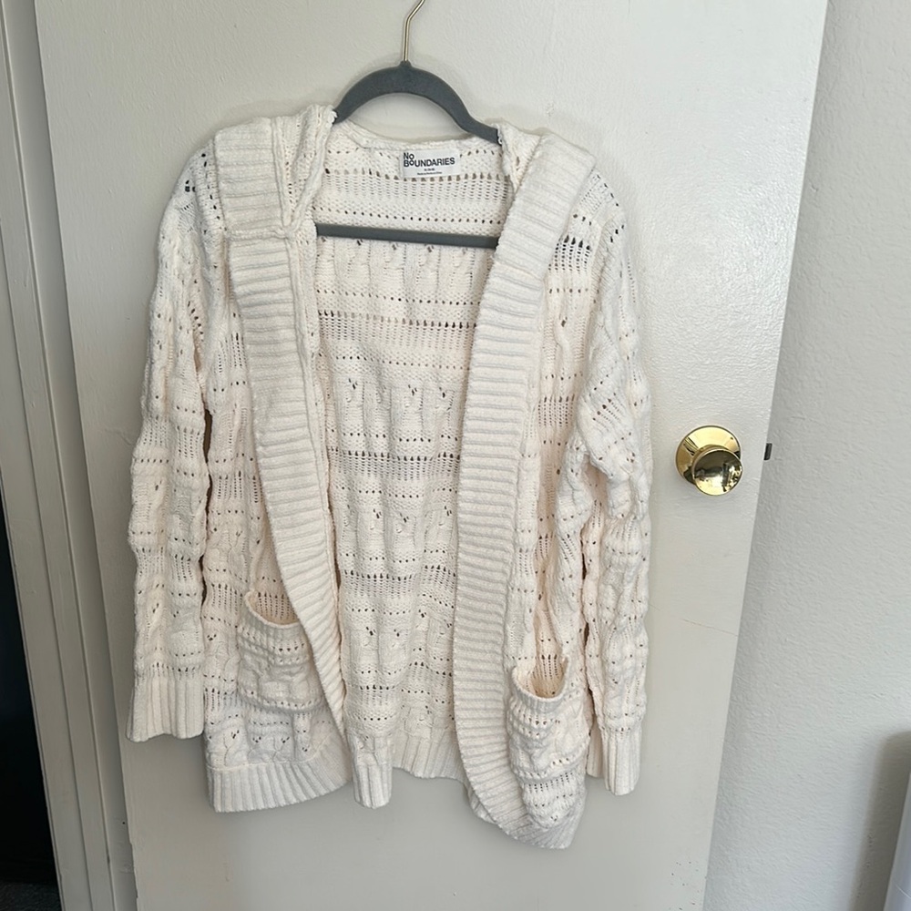 Bobeau Women's Open Knit Cardigan - Cream